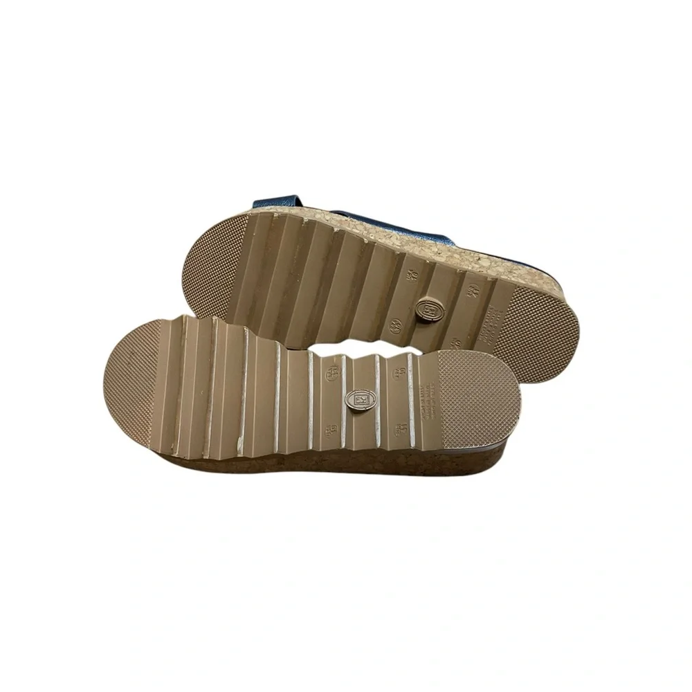 BOTTERO. Women Metalic Blue Slim plataforma size‎ 10